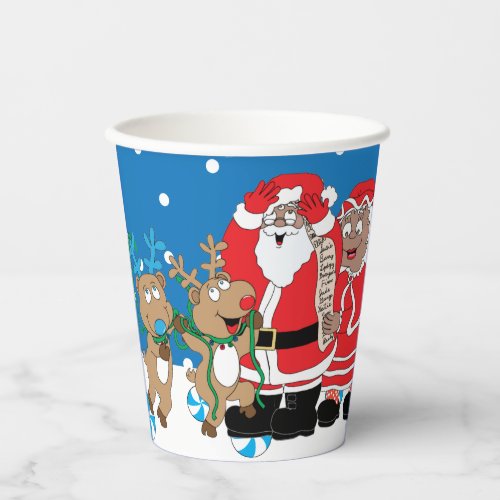 Paper Cups Santa Claus Happy  8 oz