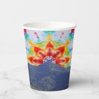 Paper Cups Tie Dye Mt Tamalpais Sky Design