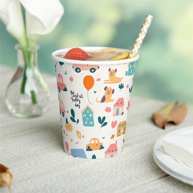 Paper Cups with colorful patterns (Insitu)