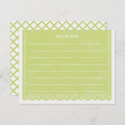 Paper Cut Banner Stationery _ Key Lime Invitation