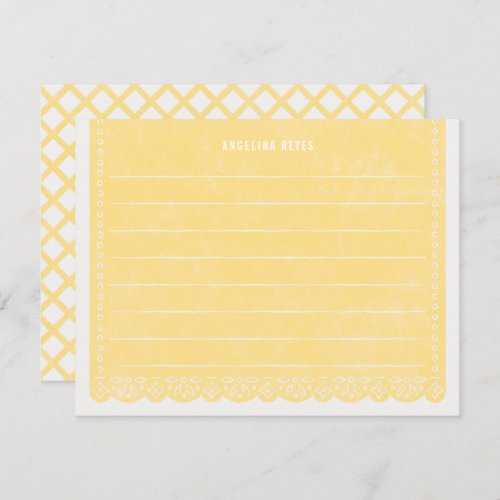 Paper Cut Banner Stationery _ Lemon Invitation