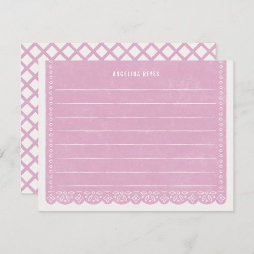 Paper Cut Banner Stationery _ Lilac Invitation