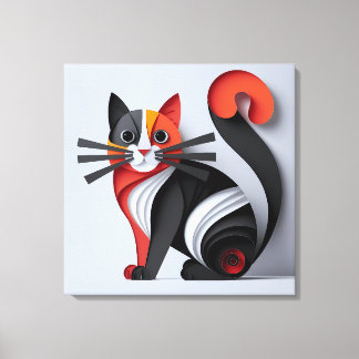 Paper Cut Cat Art: Intricate Feline Wall Decor
