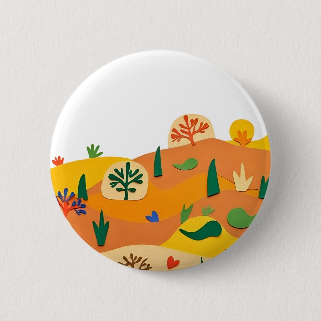 Paper Cut Desert Button (Front)