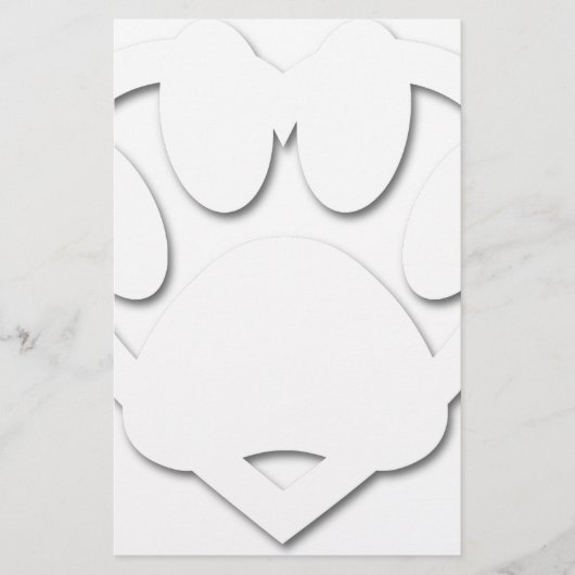 Paper Cut Dog Paw And Heart Shape (Front)