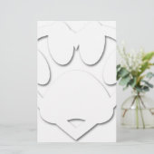 Paper Cut Dog Paw And Heart Shape (Standing Front)