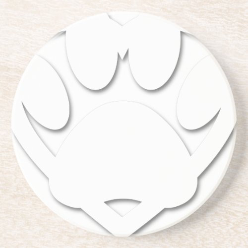 Paper Cut Dog Paw And Heart Shape Drink Coaster