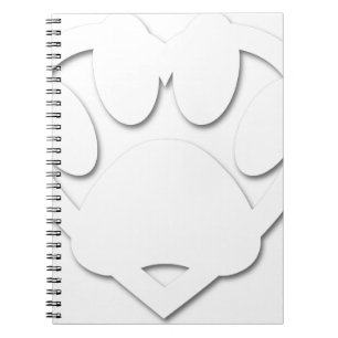 Paper Cut Dog Paw And Heart Shape Notebook