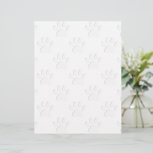 Paper Cut Dog Paw Pattern (Standing Front)