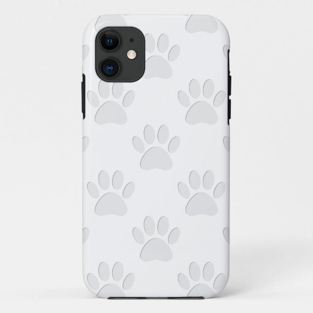 Paper Cut Dog Paw Pattern Case-Mate iPhone Case (Back)