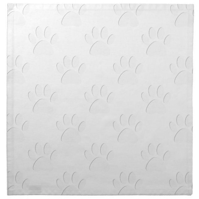 Paper Cut Dog Paw Pattern Cloth Napkin (Front)