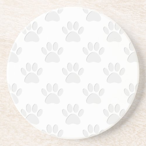 Paper Cut Dog Paw Pattern Coaster