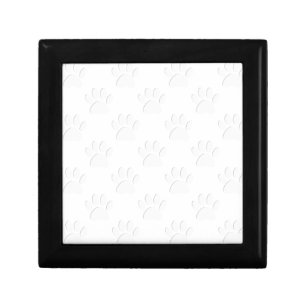 Paper Cut Dog Paw Pattern Jewelry Box