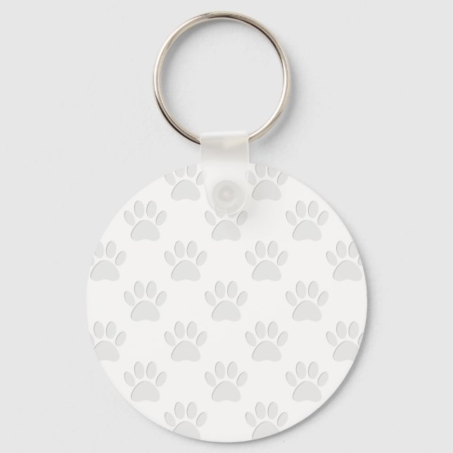 Paper Cut Dog Paw Pattern Keychain (Front)