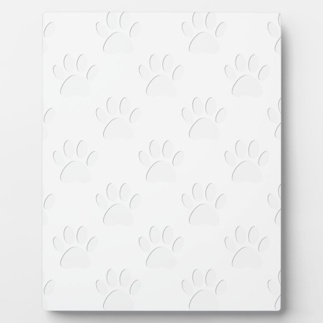 Paper Cut Dog Paw Pattern Plaque (Front)