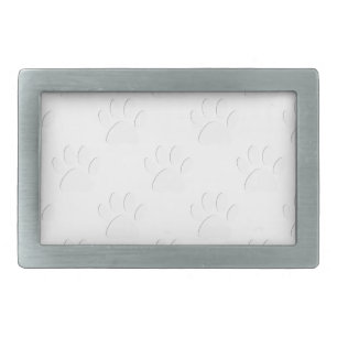 Paper Cut Dog Paw Pattern Rectangular Belt Buckle