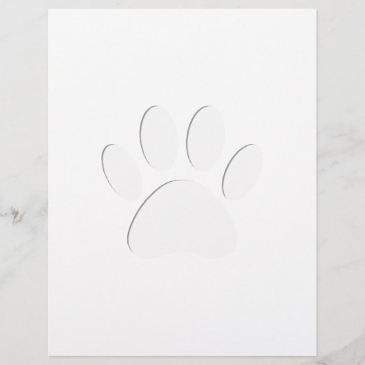 Paper Cut Dog Paw Print (Front)