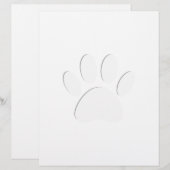 Paper Cut Dog Paw Print (Front/Back)