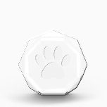 Paper Cut Dog Paw Print Acrylic Award<br><div class="desc">A dog paw print cut out of paper. 
All digital image. No actual paper is cut to create the image.</div>