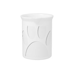 Paper Cut Dog Paw Print Beverage Pitcher