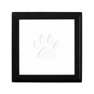 Paper Cut Dog Paw Print Jewelry Box