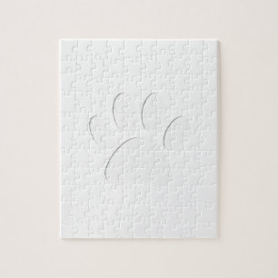 Paper Cut Dog Paw Print Jigsaw Puzzle