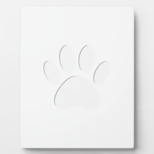 Paper Cut Dog Paw Print Plaque