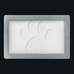 Paper Cut Dog Paw Print Rectangular Belt Buckle<br><div class="desc">A dog paw print cut out of paper. 
All digital image. No actual paper is cut to create the image.</div>