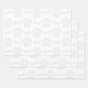 Paper Cut Dog Paws And Bones