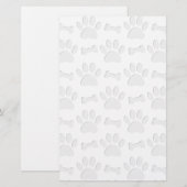 Paper Cut Dog Paws And Bones Pattern (Front/Back)