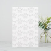 Paper Cut Dog Paws And Bones Pattern (Standing Front)