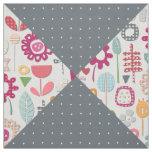paper cut flower lead diamonds fabric