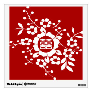 Paper Cut Flowers • Double Happiness Wall Decal