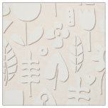 paper cut flowers white peach fabric