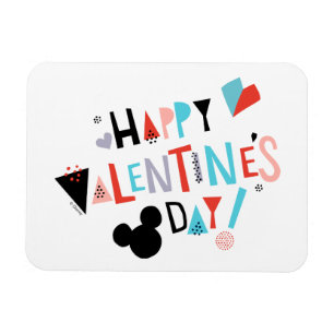 Paper Cut Mickey Happy Valentine's Day Magnet