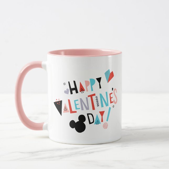 Paper Cut Mickey | Happy Valentine's Day Mug (Left)