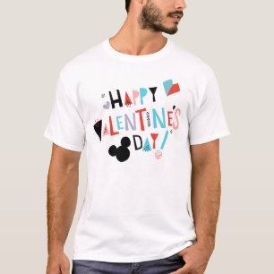 Paper Cut Mickey Happy Valentine's Day T-Shirt