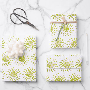 Paper Cut Yellow Sun Print