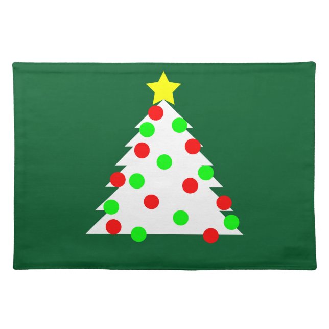 Paper Cutout Christmas Tree Placemat (Front)