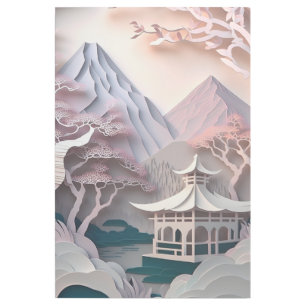 Paper Cutout Pavilion Landscape Gallery Wrap