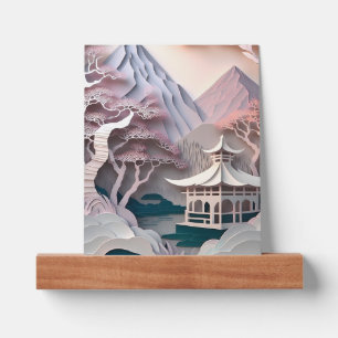 Paper Cutout Pavilion Landscape Picture Ledge