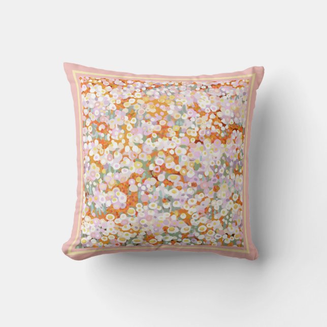Paper daises strawflowers  throw pillow (Front)