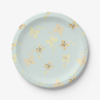 Paper dish with floral design. plates