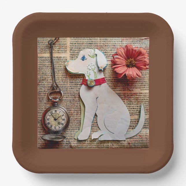 Paper Dog Paper Plate (Front)