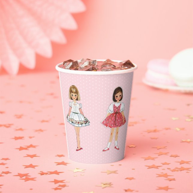 Paper Doll Party Paper cup (Insitu)