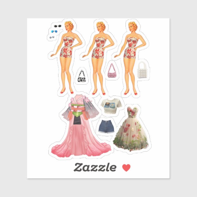 Paper Doll  Sticker (Sheet)