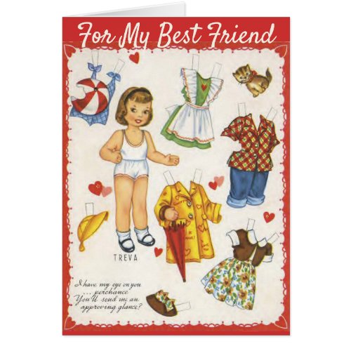 Paper Dolls Valentines Day Personalized Vintage