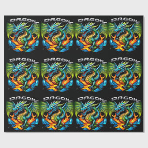 Paper Dragon fly gift wrap
