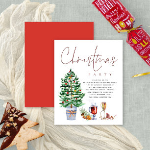 PAPER Drinks Tree Script Christmas Party Invite
