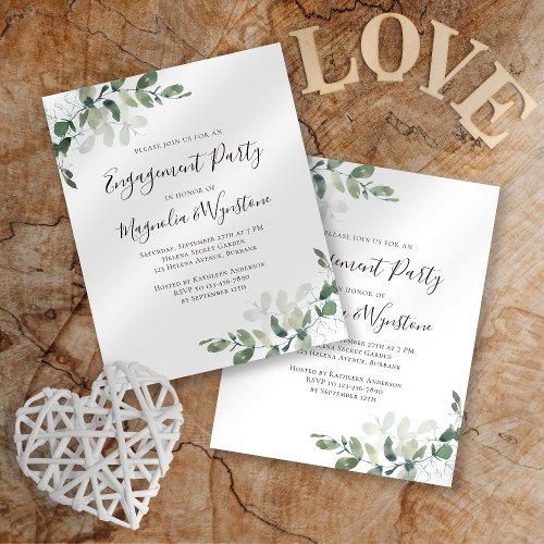 PAPER Eucalyptus Engagement Party Invitation